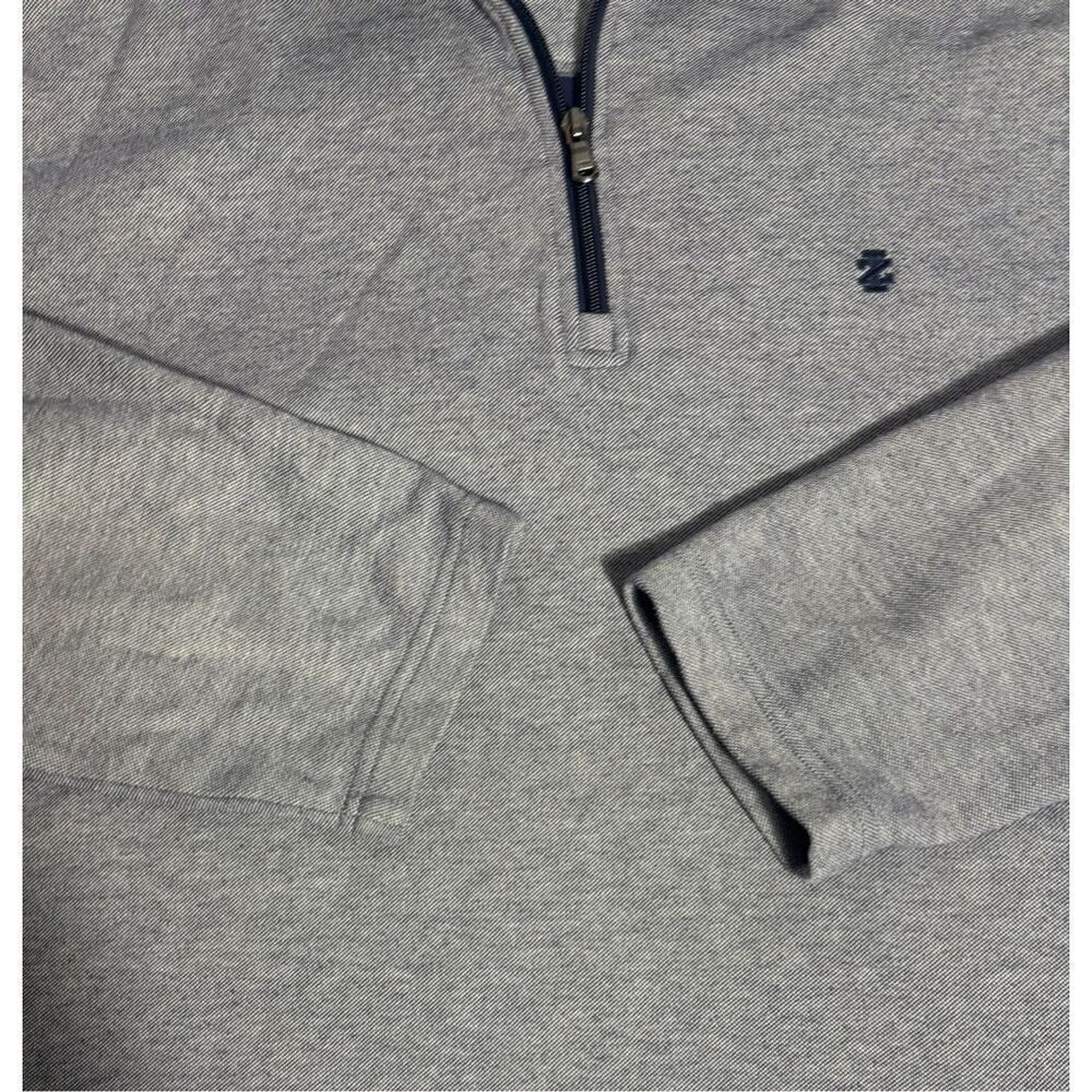 IZOD Sweatshirt Mens 2XL XXL Gray 1/4 Zip Pullover Fleece Golf Stand Collar - Picture 6 of 10
